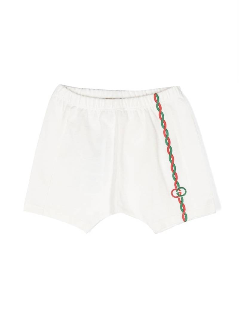 Gucci Kids logo-embroidered shorts - White von Gucci Kids