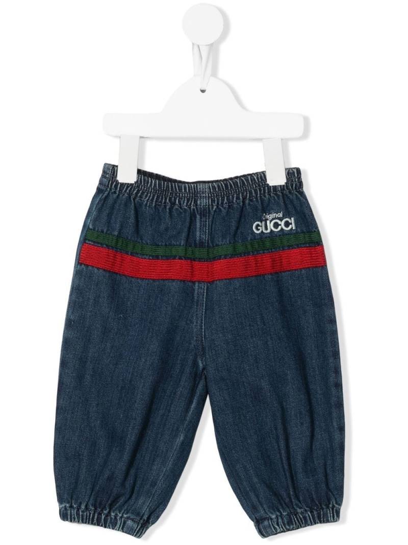 Gucci Kids logo-embroidered track pants - Blue von Gucci Kids