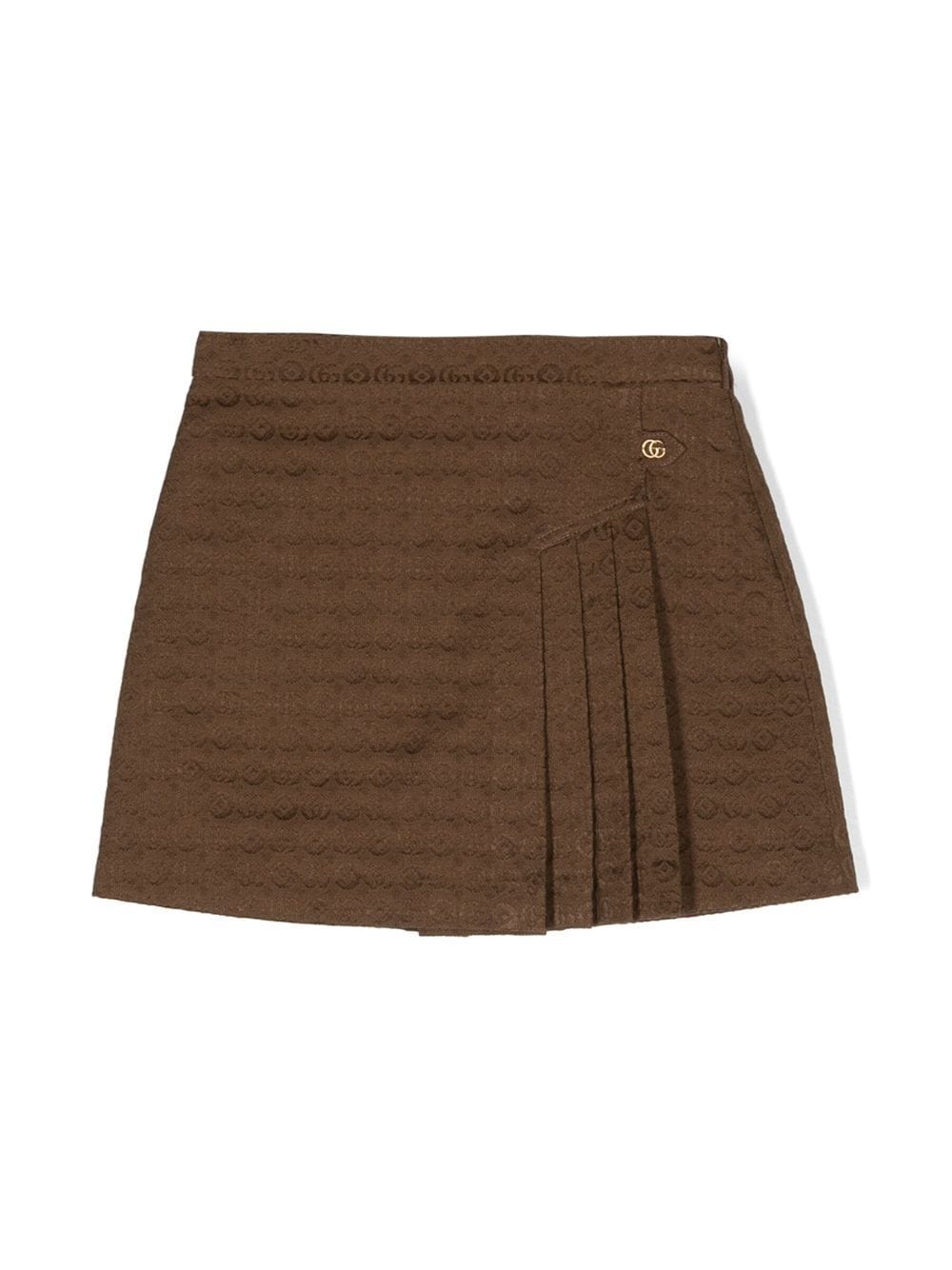 Gucci Kids logo-jacquard pleated short skirt - Brown von Gucci Kids