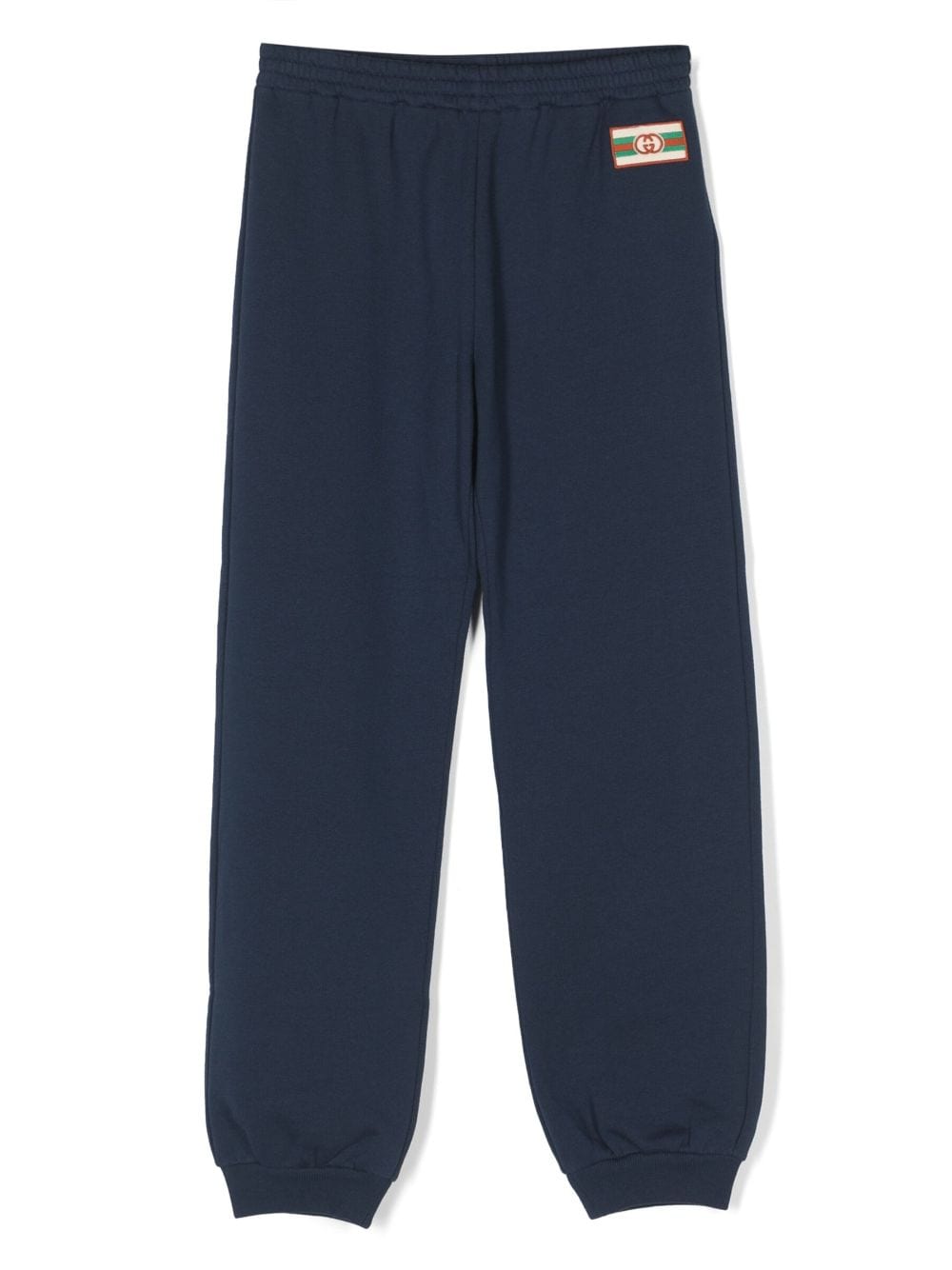 Gucci Kids logo-patch cotton track pants - Blue von Gucci Kids