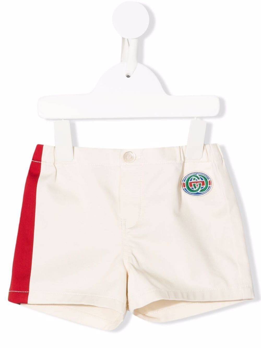 Gucci Kids logo-patch side-stripe shorts - Neutrals von Gucci Kids