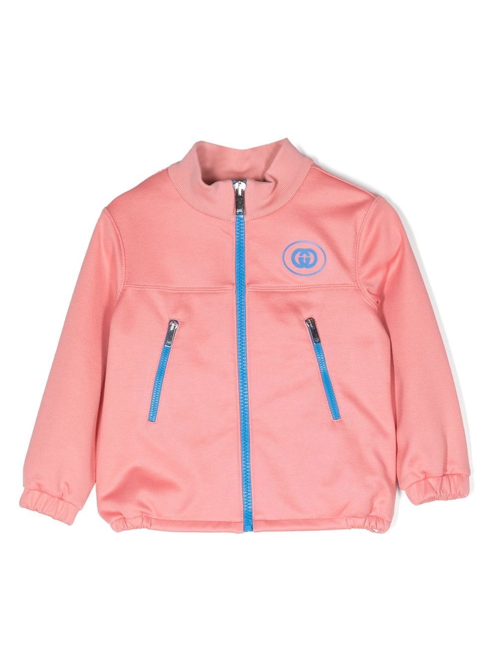 Gucci Kids logo-patch zip-up jacket - Pink von Gucci Kids