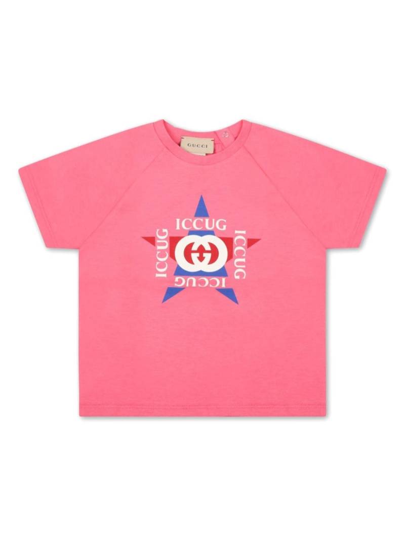 Gucci Kids logo-print T-shirt - Pink von Gucci Kids