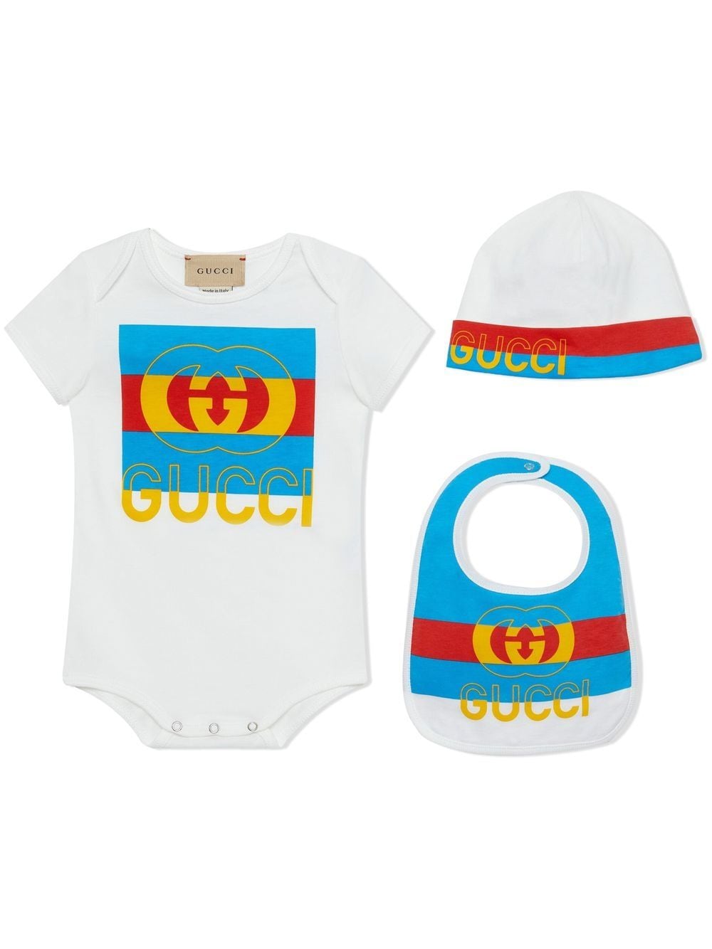 Gucci Kids logo-print bodysuit set - White von Gucci Kids