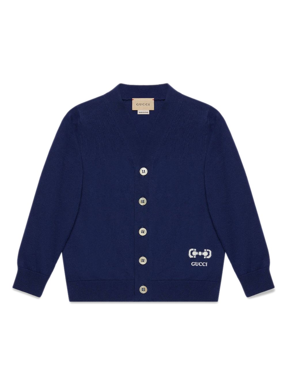 Gucci Kids logo-print cotton cardigan - Blue von Gucci Kids