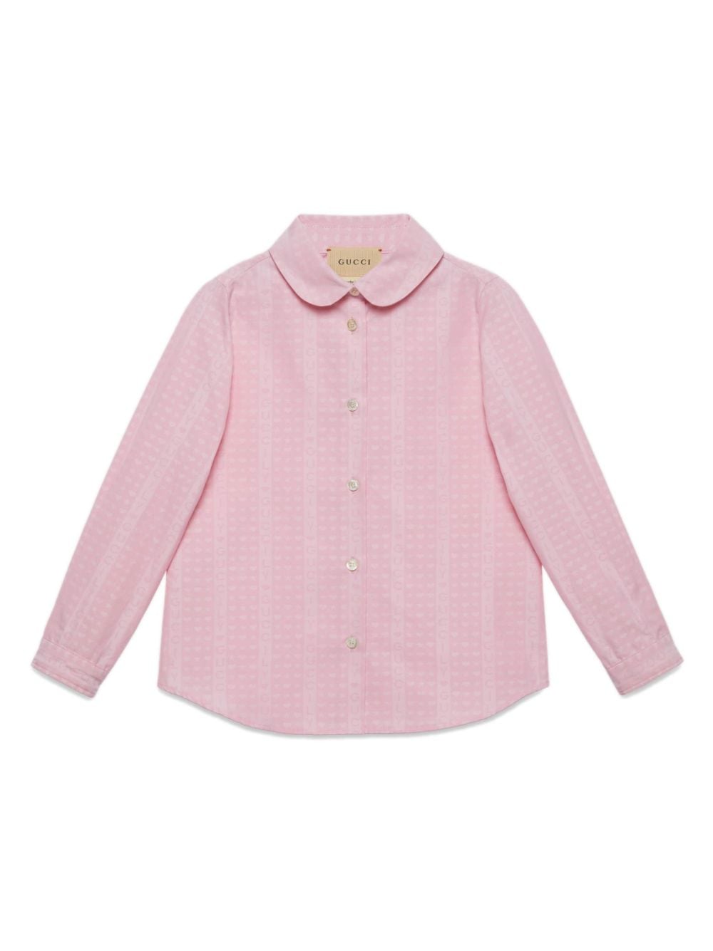 Gucci Kids logo-print cotton shirt - Pink von Gucci Kids