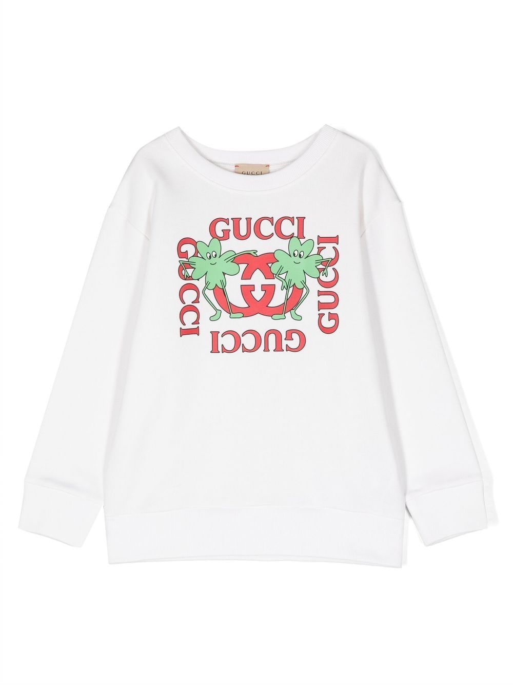 Gucci Kids logo-print cotton sweatshirt - White von Gucci Kids
