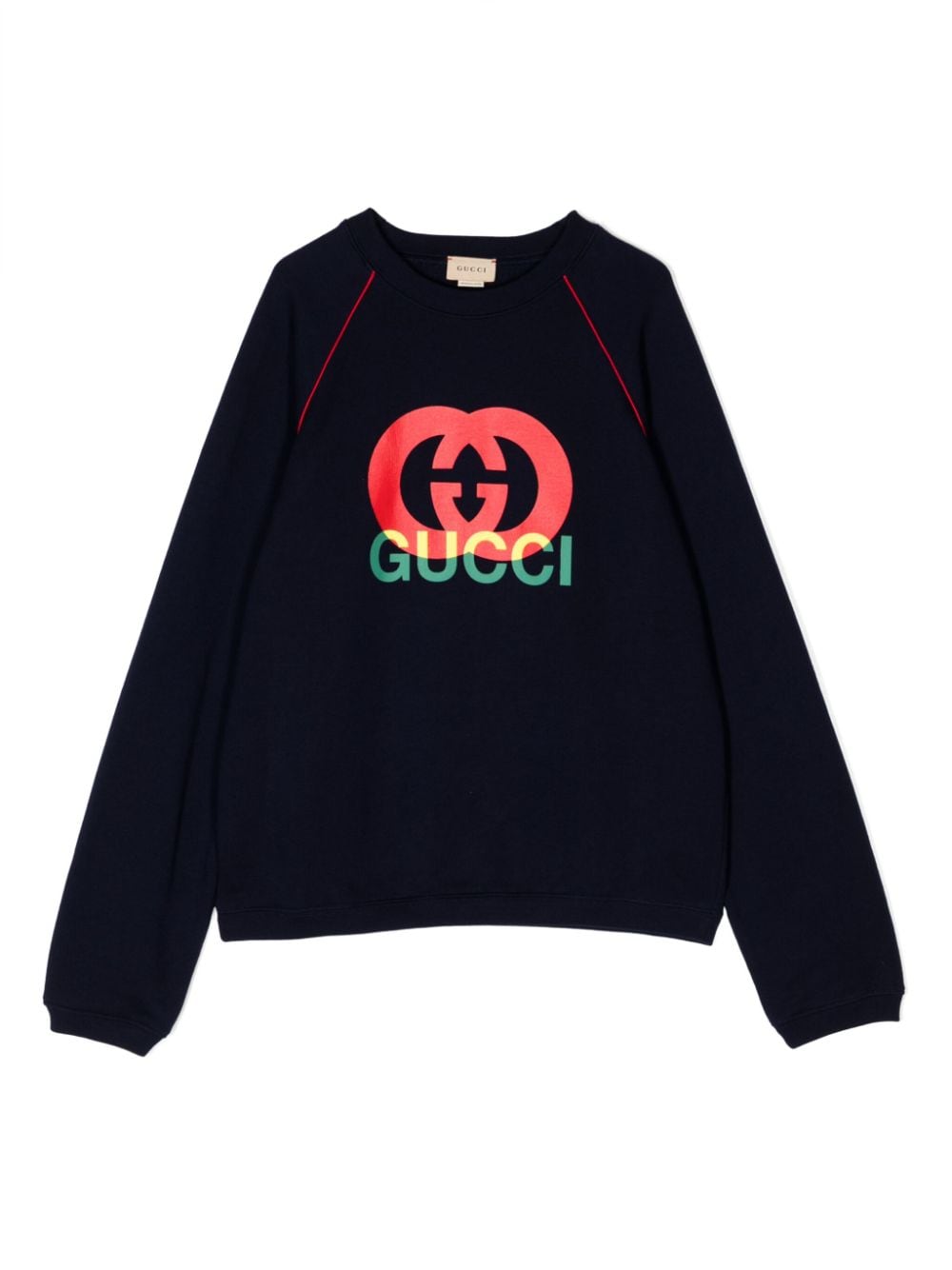 Gucci Kids logo-print crew-neck sweatshirt - Blue von Gucci Kids