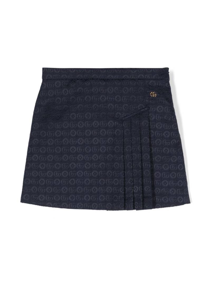 Gucci Kids logo-print skirt - Blue von Gucci Kids