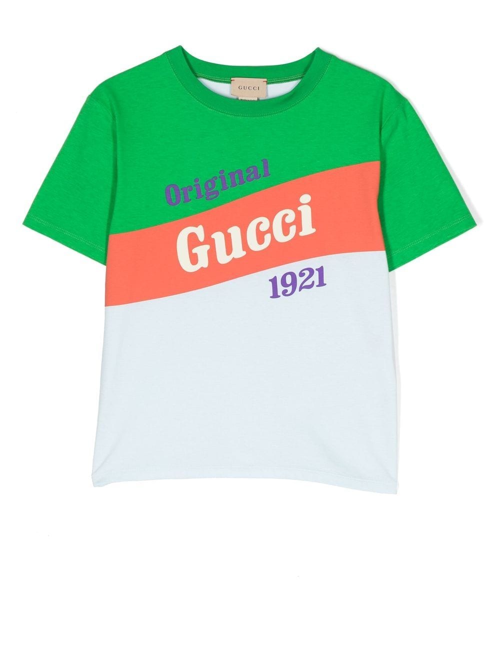 Gucci Kids logo-print striped T-shirt - Green von Gucci Kids