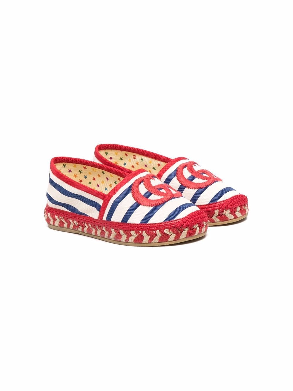 Gucci Kids logo-stripe espadrilles - White von Gucci Kids