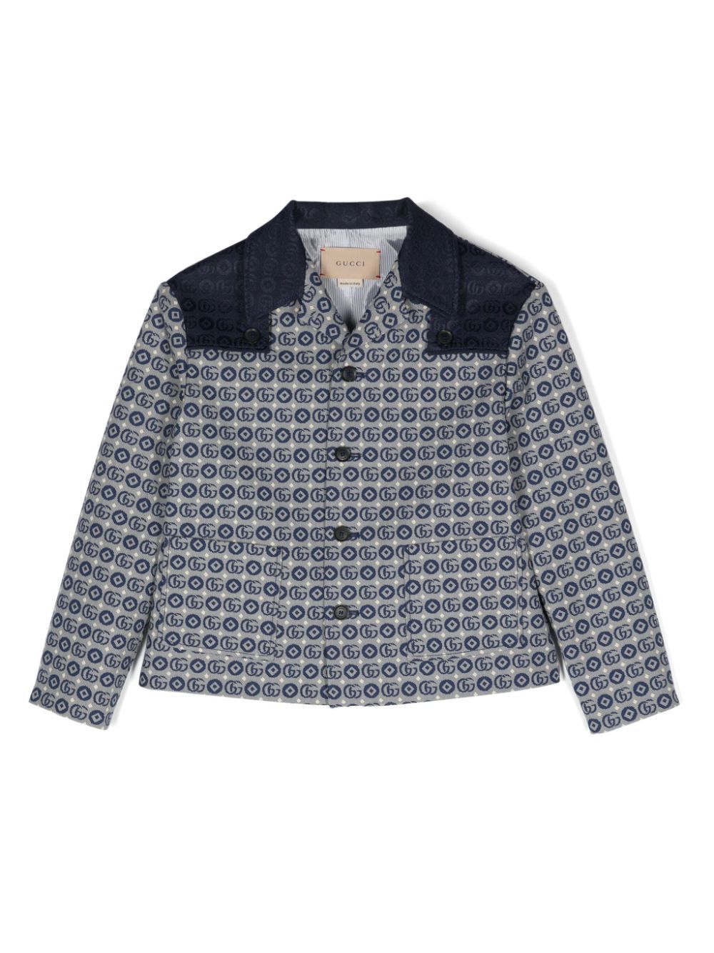 Gucci Kids monogram-pattern buttoned shirt jacket - Blue von Gucci Kids