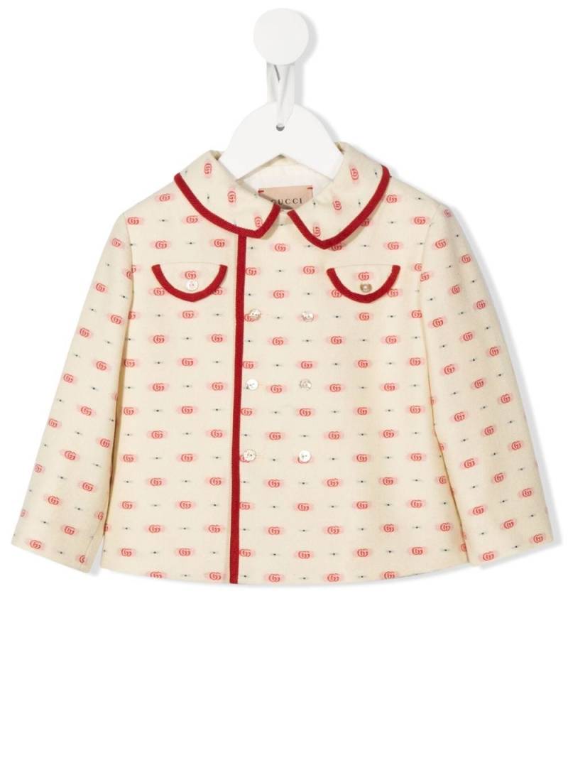 Gucci Kids monogram-pattern double-breasted jacket - Neutrals von Gucci Kids