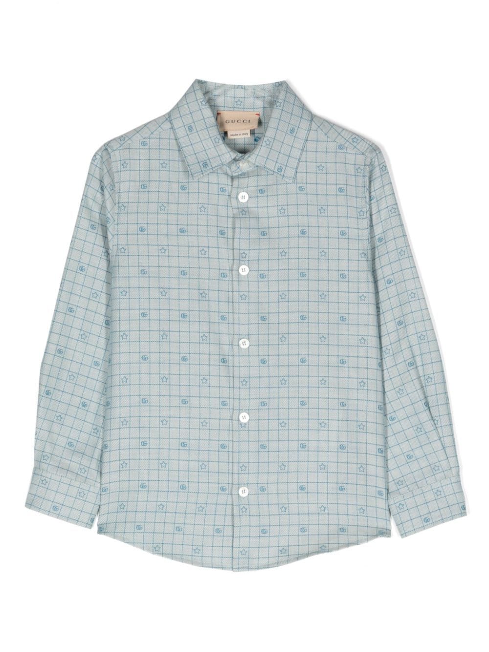 Gucci Kids monogram-print button-up shirt - Blue von Gucci Kids