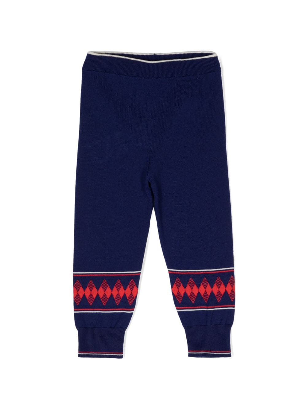 Gucci Kids pattern-jacquard tapered trousers - Blue von Gucci Kids