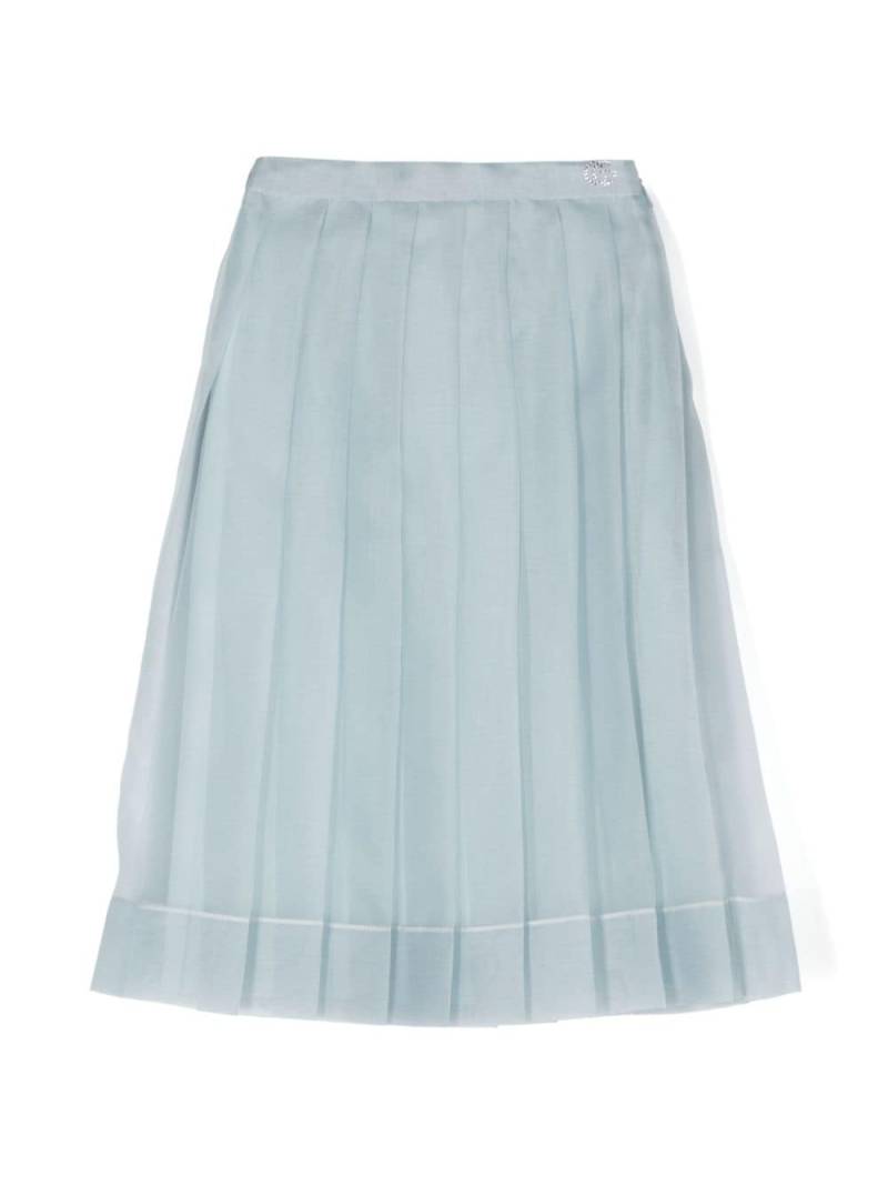 Gucci Kids pleated silk-organza skirt - Blue von Gucci Kids