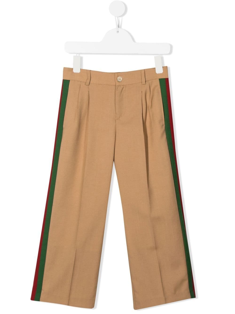 Gucci Kids pleated tailored-cut trousers - Brown von Gucci Kids