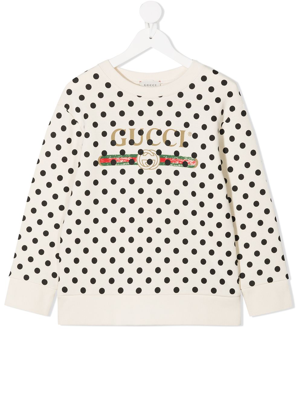 Gucci Kids polka-dot print sweatshirt - Neutrals von Gucci Kids