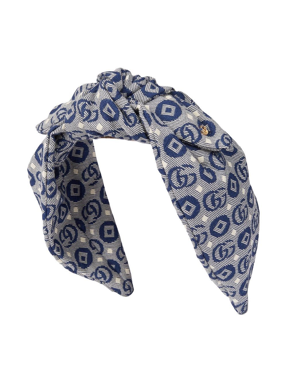 Gucci Kids ruched monogram-jacquard headband - Blue von Gucci Kids