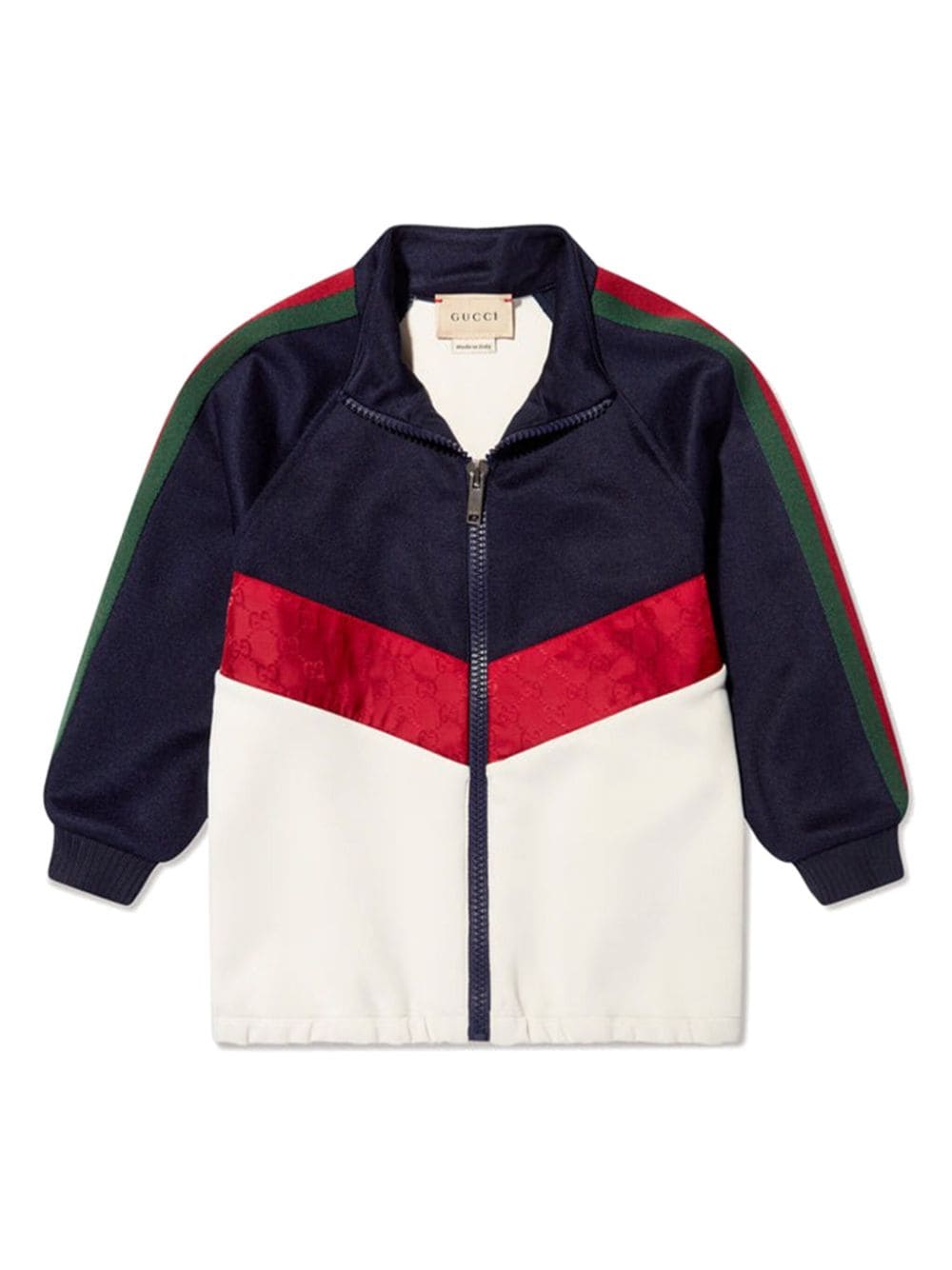 Gucci Kids scuba jersey zipped bomber jacket - Blue von Gucci Kids