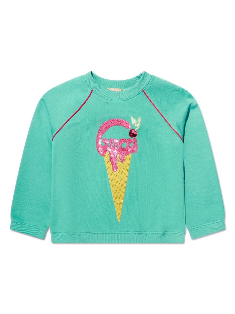 Gucci Kids sequin-embellished ice cream sweatshirt - Green von Gucci Kids