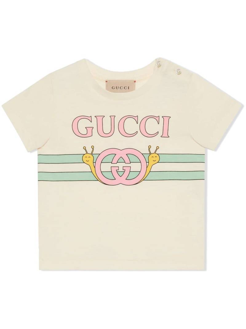 Gucci Kids snail-print cotton T-shirt - Neutrals von Gucci Kids