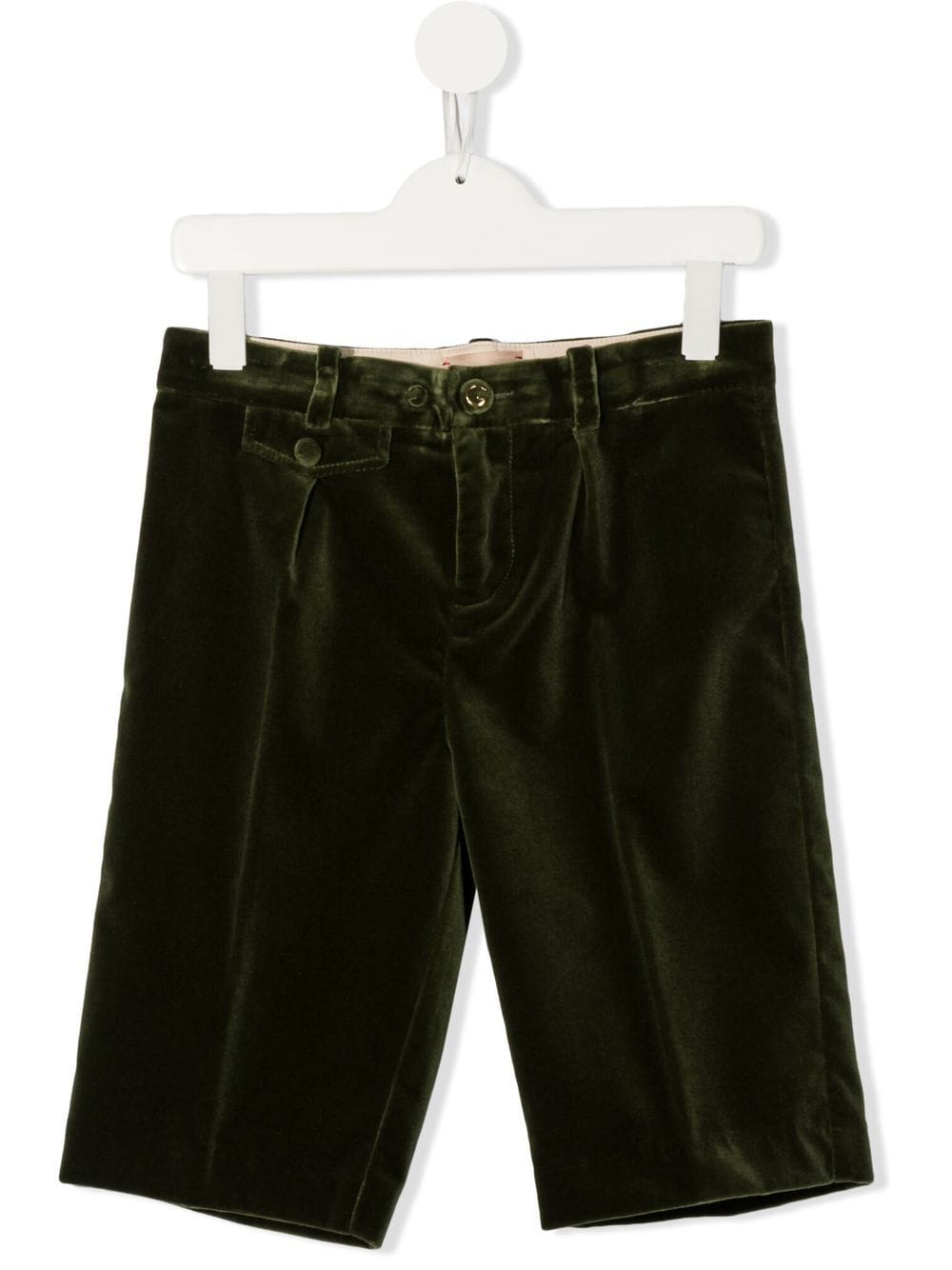 Gucci Kids straight cotton-velvet trousers - Green von Gucci Kids