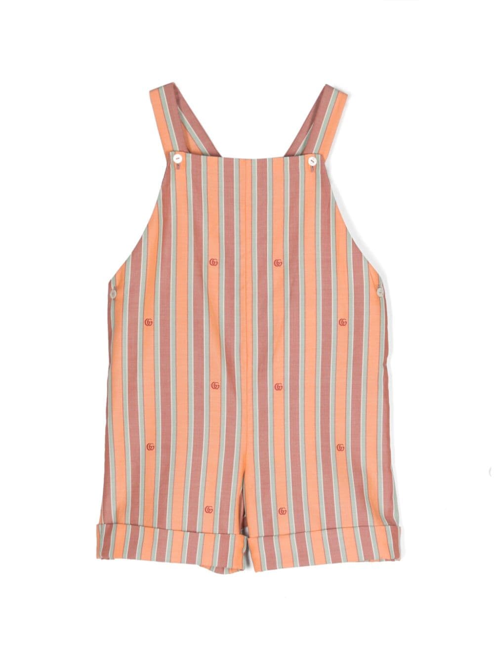 Gucci Kids striped cotton dungaree - Orange von Gucci Kids