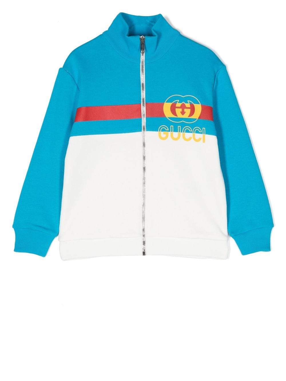 Gucci Kids two-tone zipped sweatshirt - White von Gucci Kids