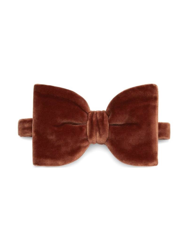 Gucci Kids velvet bow tie - Brown von Gucci Kids