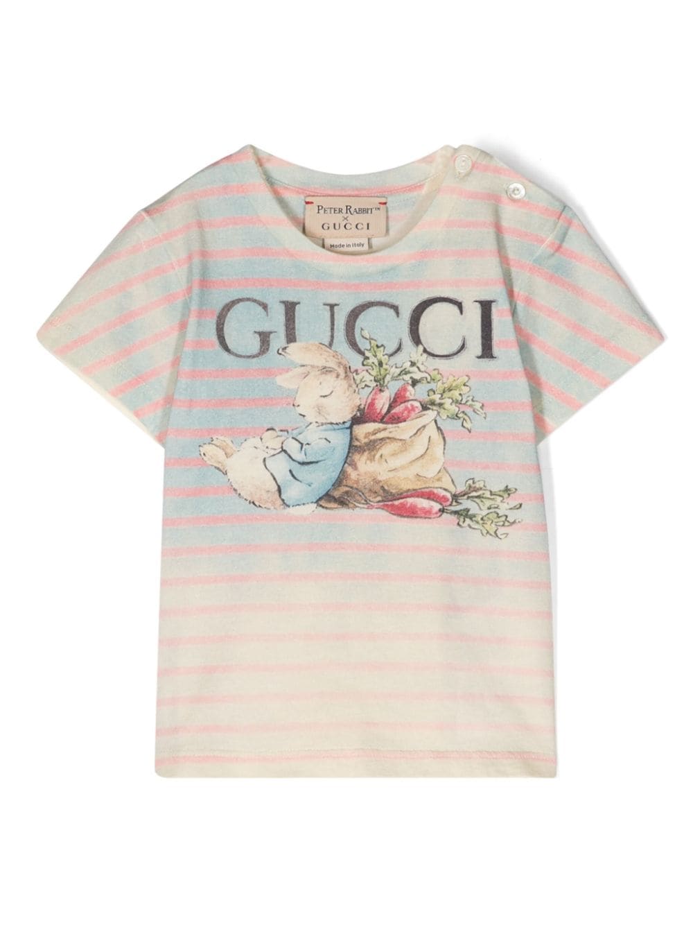 Gucci Kids x Peter Rabbit striped T-shirt - Blue von Gucci Kids