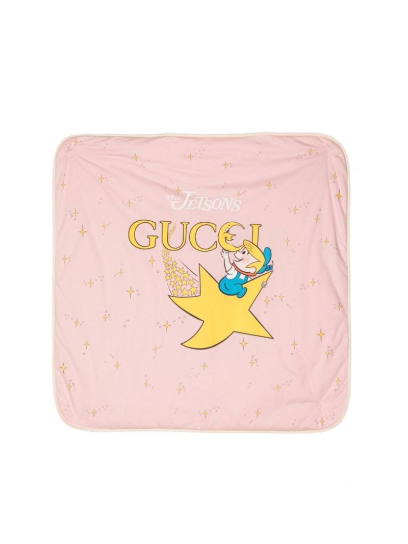 Gucci Kids x The Jetsons cotton blanket - Pink von Gucci Kids