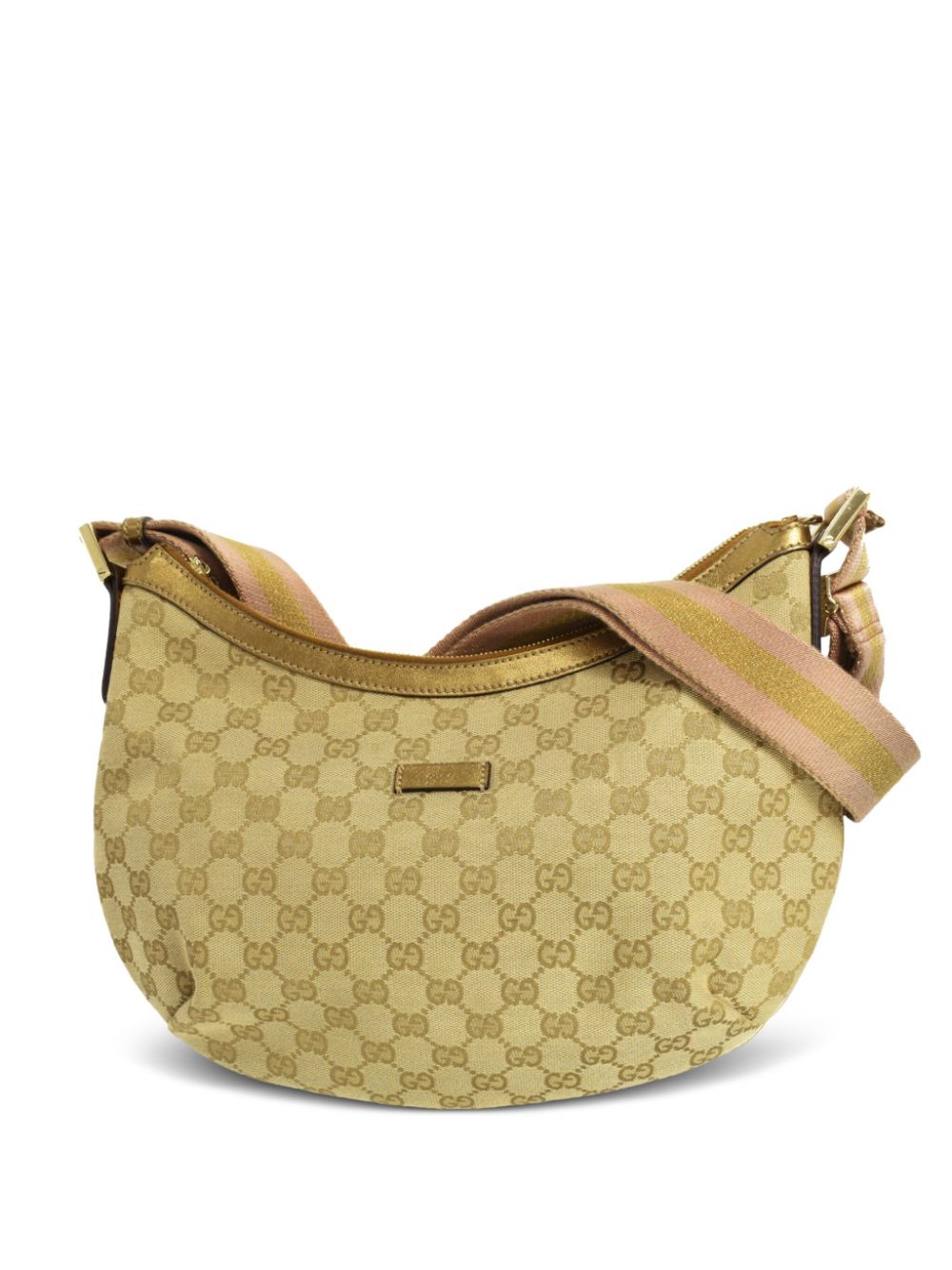 Gucci Pre-Owned 1990-2000 Classic GG Canvas zipped shoulder bag - Neutrals von Gucci Pre-Owned