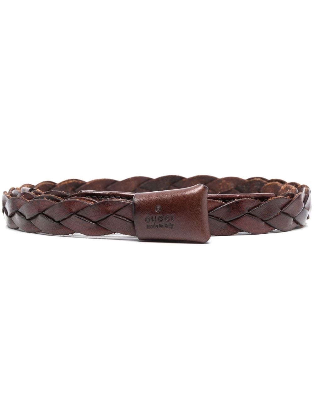 Gucci Pre-Owned 1990s braided leather belt - Brown von Gucci Pre-Owned