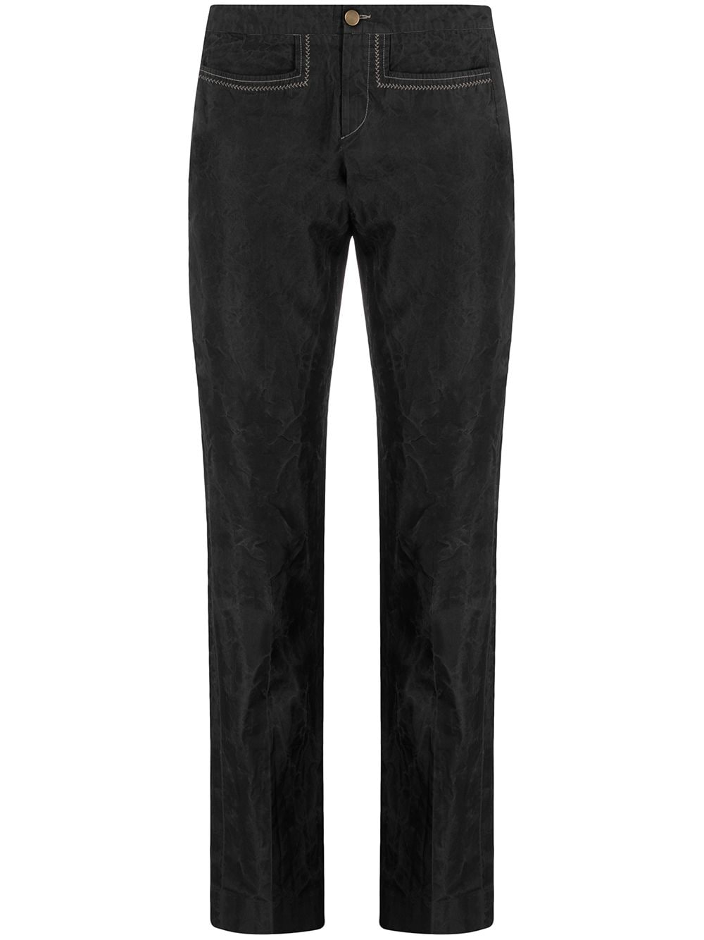 Gucci Pre-Owned 1990s cropped straight-leg trousers - Grey von Gucci Pre-Owned
