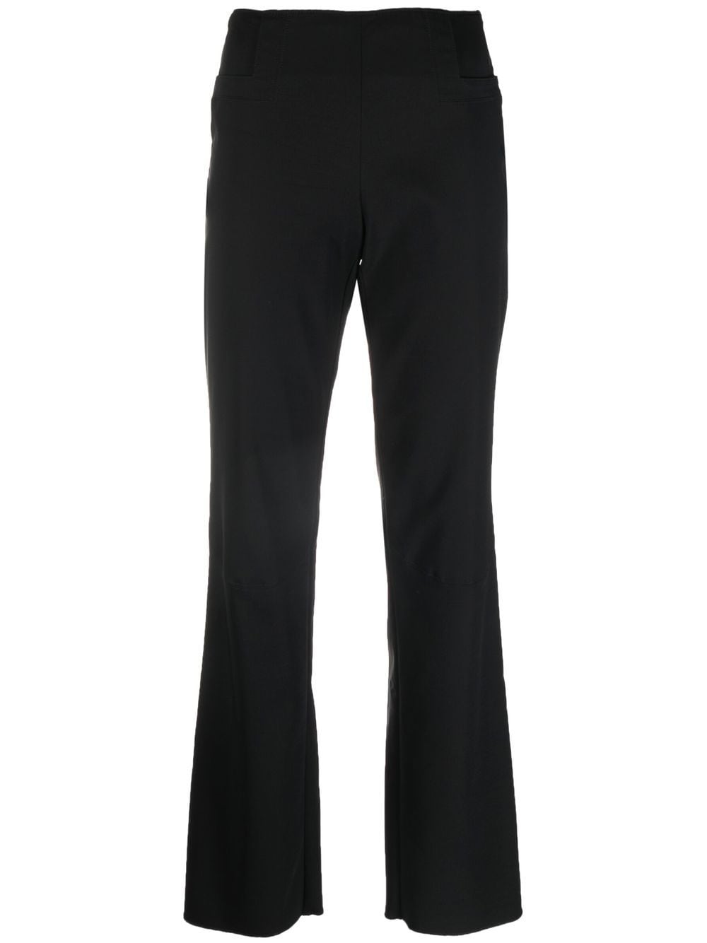 Gucci Pre-Owned 2000s side-buckles straight-legged trousers - Black von Gucci Pre-Owned