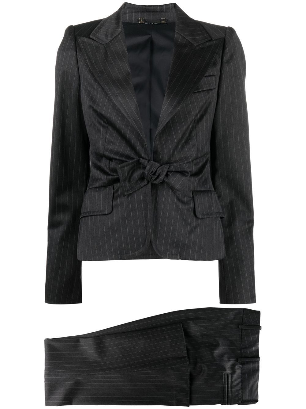 Gucci Pre-Owned 2000s tied bow blazer - Black von Gucci Pre-Owned