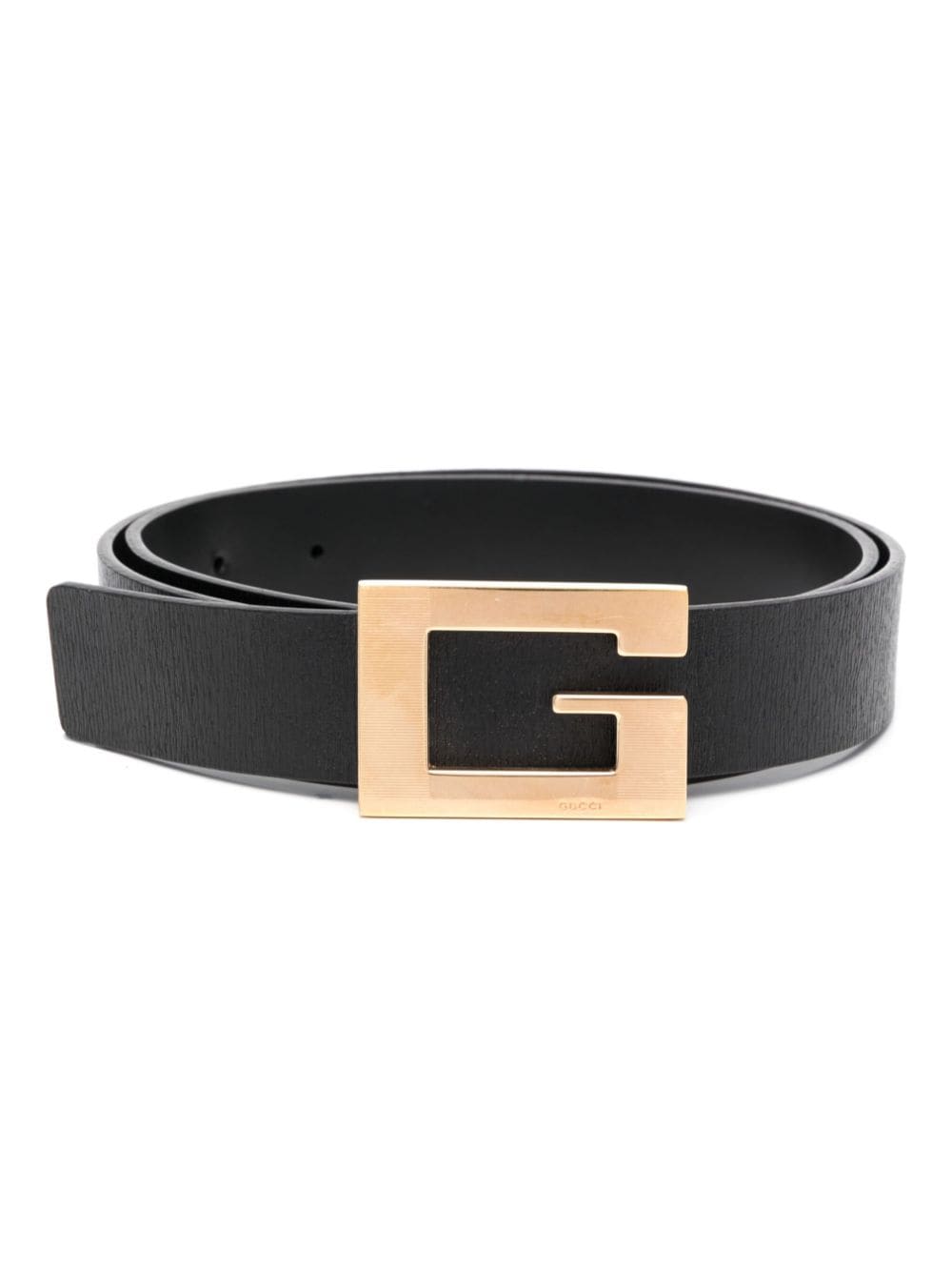 Gucci Pre-Owned 2010 Square G buckle belt - Black von Gucci Pre-Owned