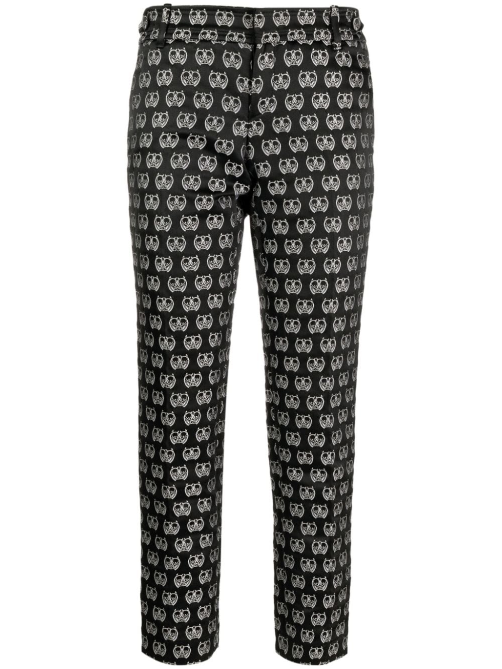 Gucci Pre-Owned 2010s monogram-jacquard cropped trousers - Black von Gucci Pre-Owned