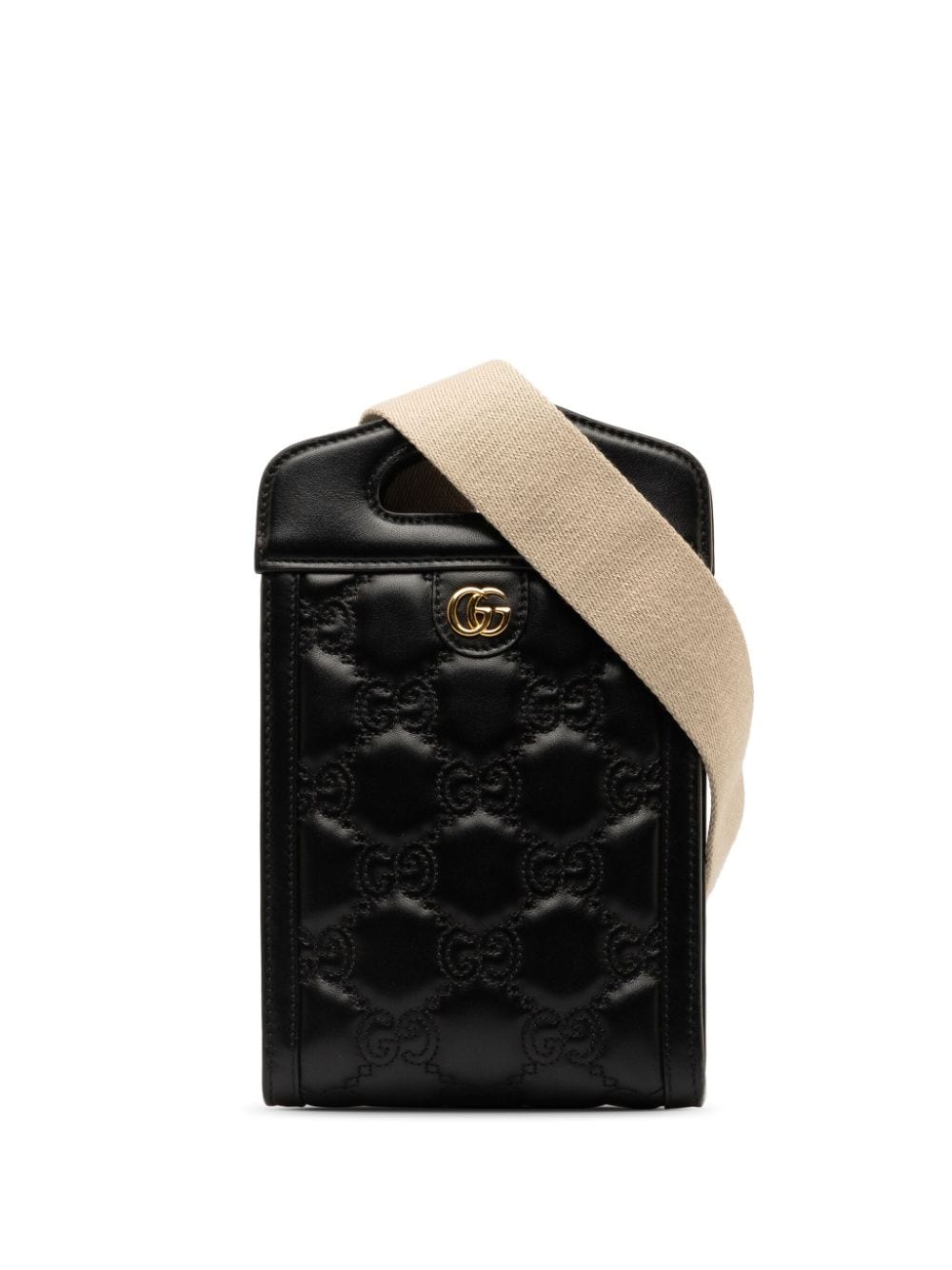 Gucci Pre-Owned 2016-2023 GG Matelassé mini bag - Black von Gucci Pre-Owned