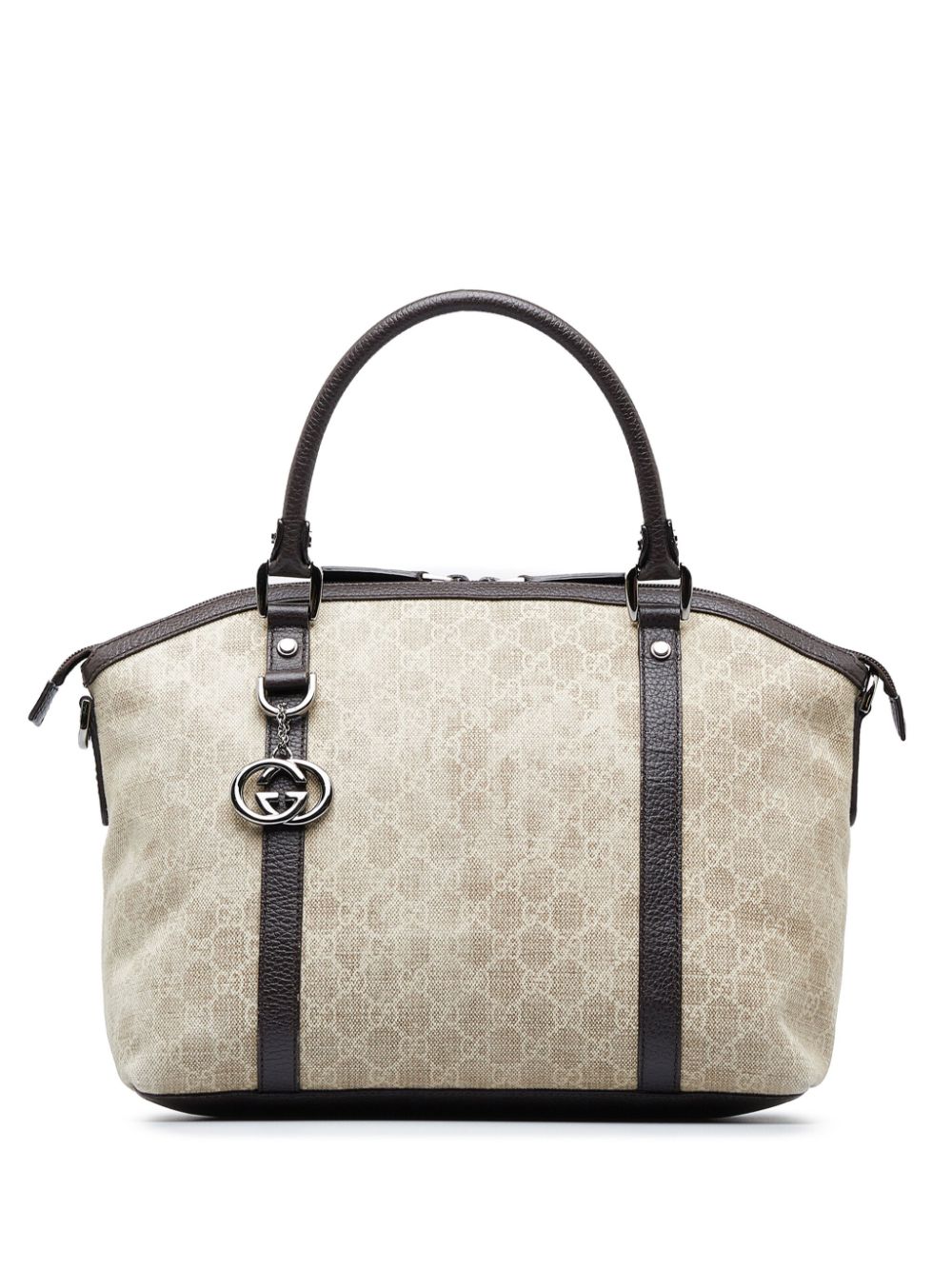 Gucci Pre-Owned Classic GG Canvas Charm Dome satchel bag - Neutrals von Gucci Pre-Owned