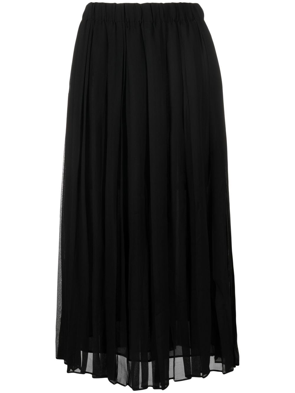 Gucci Pre-Owned sheer gathered midi skirt - Black von Gucci Pre-Owned