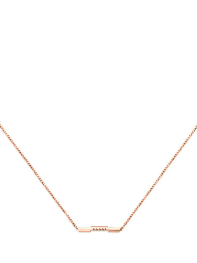 Gucci 18kt rose gold Link to Love bar necklace - Pink von Gucci