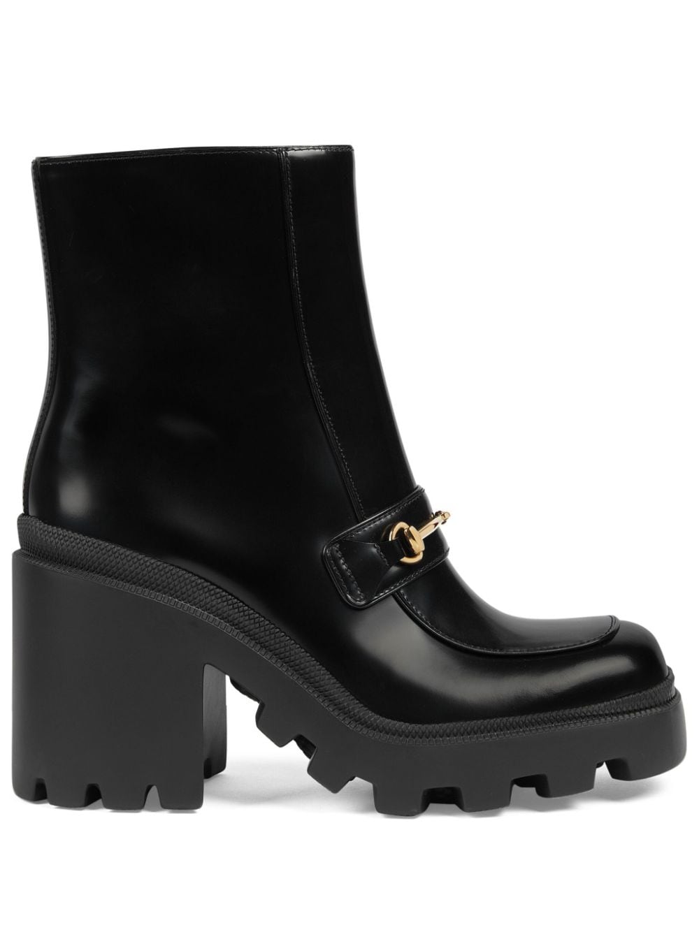 Gucci 72mm Horsebit-detail leather boots - Black von Gucci