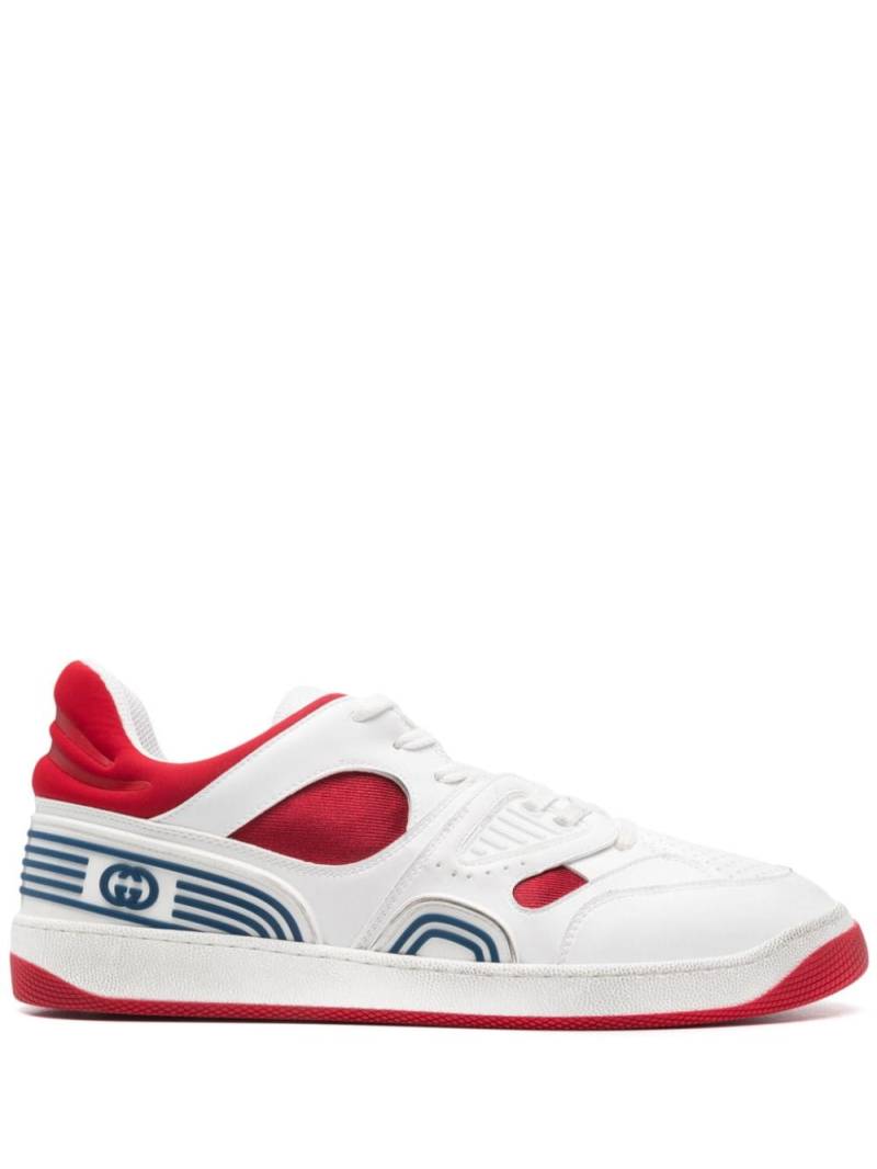 Gucci Basket lace-up sneakers - White von Gucci