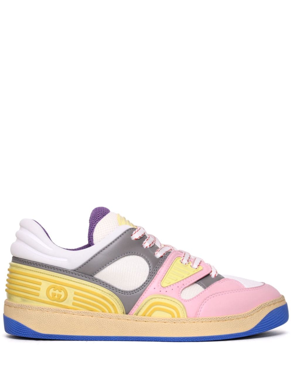 Gucci Basket panelled sneakers - Pink von Gucci