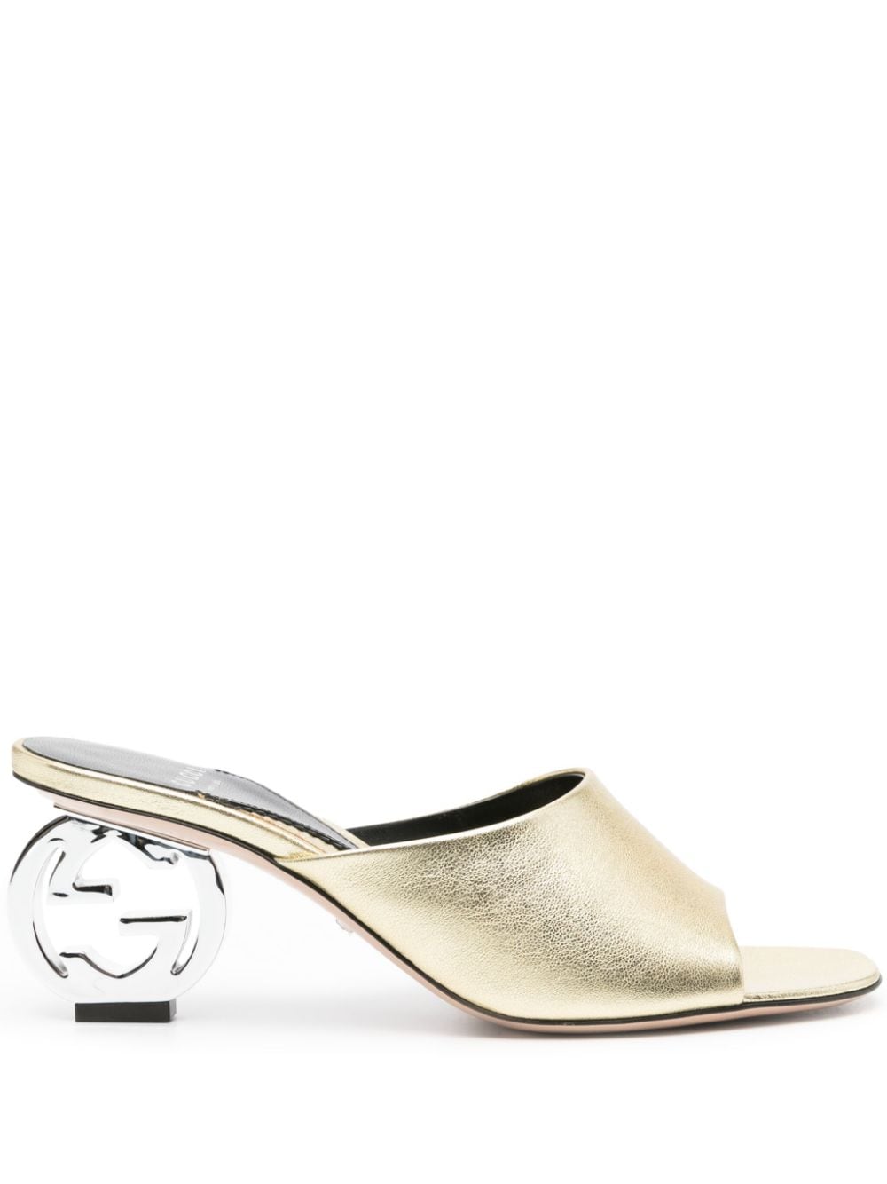 Gucci Bella GG 75mm mules - Gold von Gucci