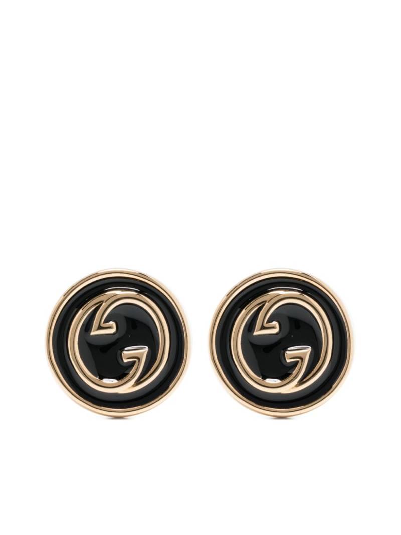 Gucci Blondie enamel stud earrings - Gold von Gucci
