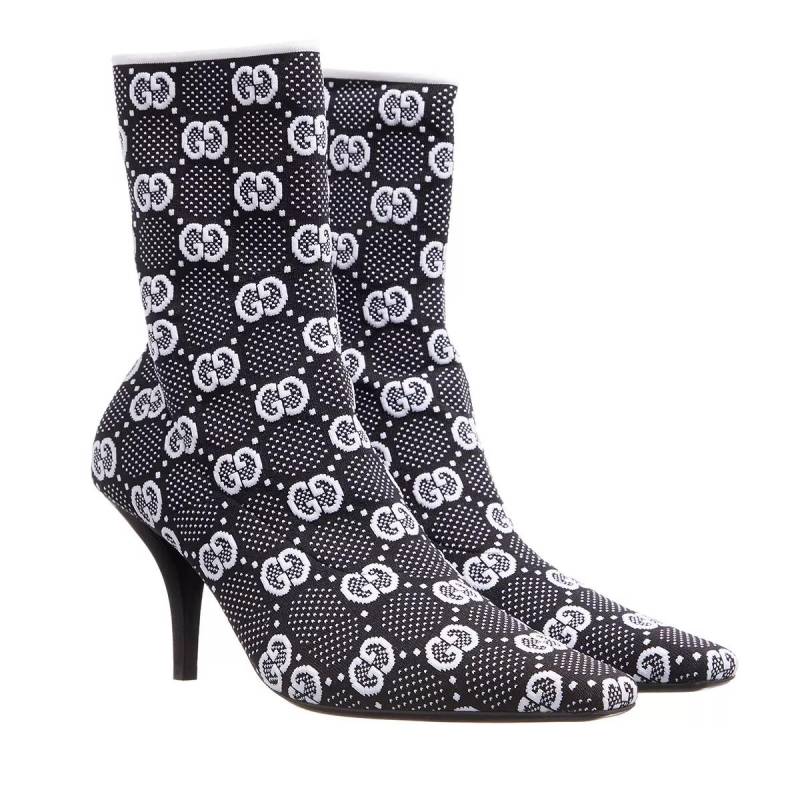 Gucci Boots & Stiefeletten - Knit Ankle Boots - Gr. 36 (EU) - in Schwarz - für Damen von Gucci