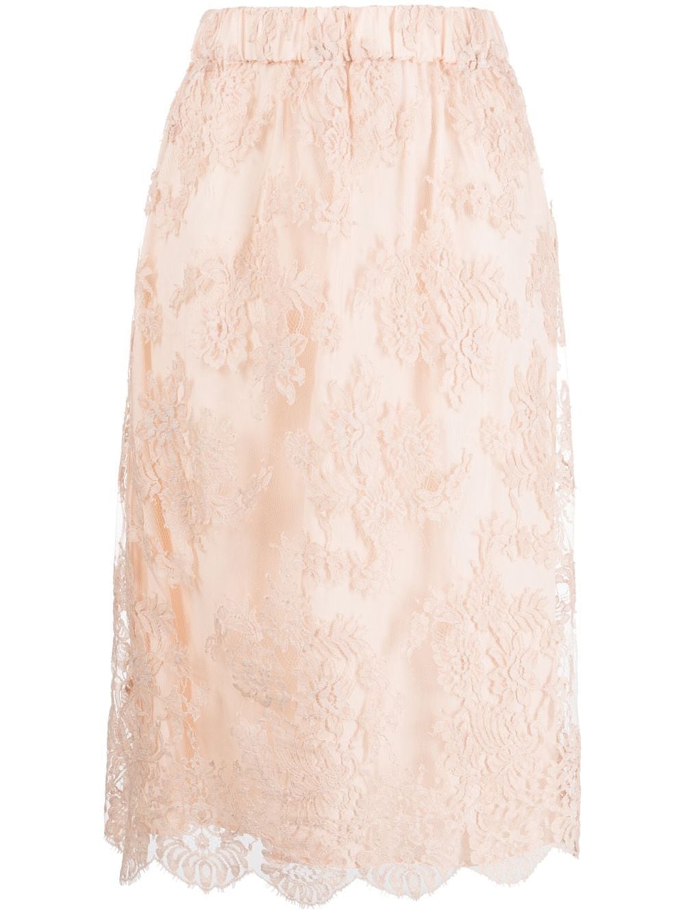 Gucci Chantilly-lace midi skirt - Pink von Gucci